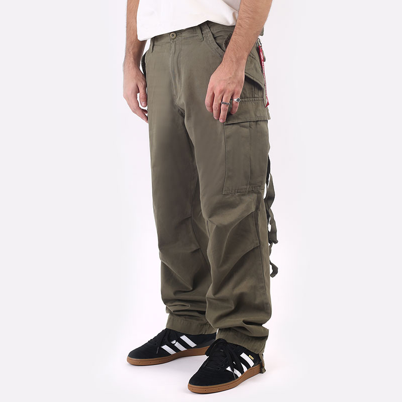 мужские зеленые брюки Alpha Industries M-65 Pant MBM52500C1-345-d olive - цена, описание, фото 1